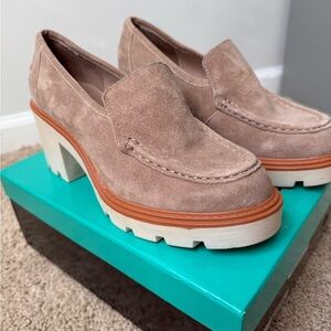 Chocolat Blu Tan Suede Platform Loafers